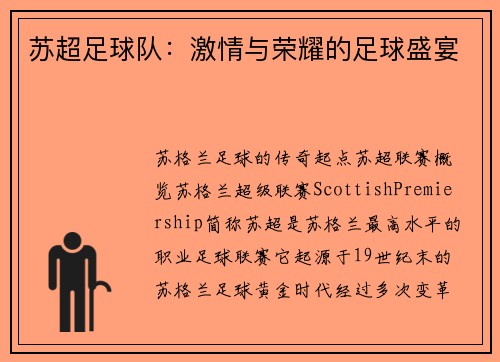 苏超足球队：激情与荣耀的足球盛宴